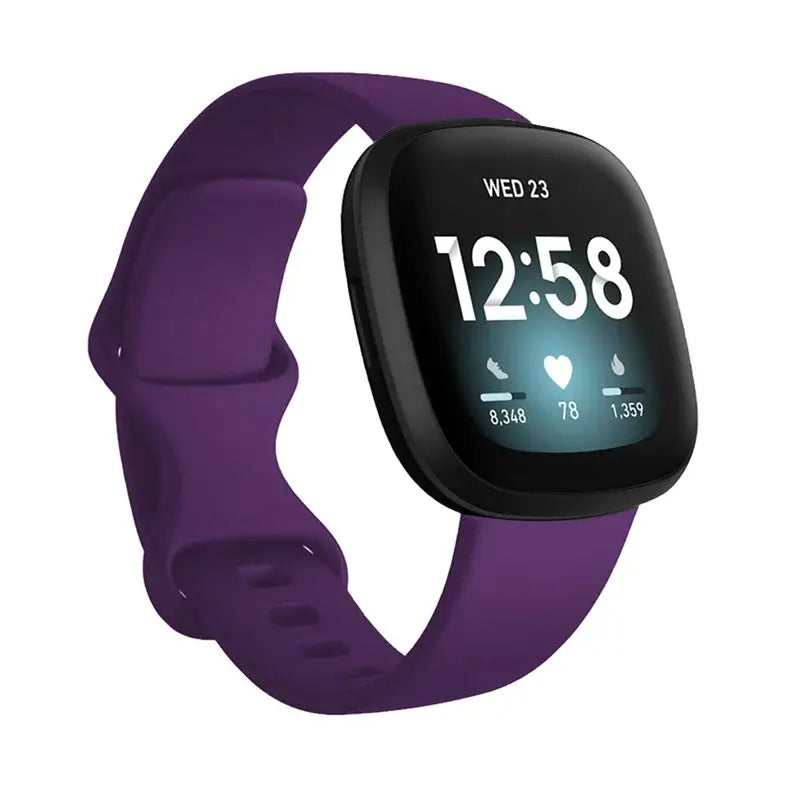 Fitbit Versa & Sense Silicone Double-Loop Band - Deep Purple