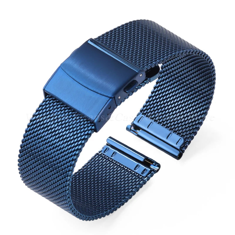 Thin Milanese Mesh Band in Blue