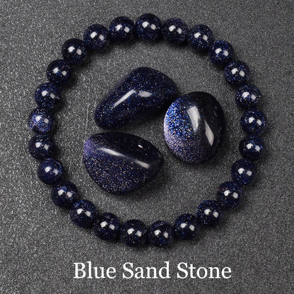 Golden or Silver Sheen Obsidian Bead Bracelet, 6mm or 8mm