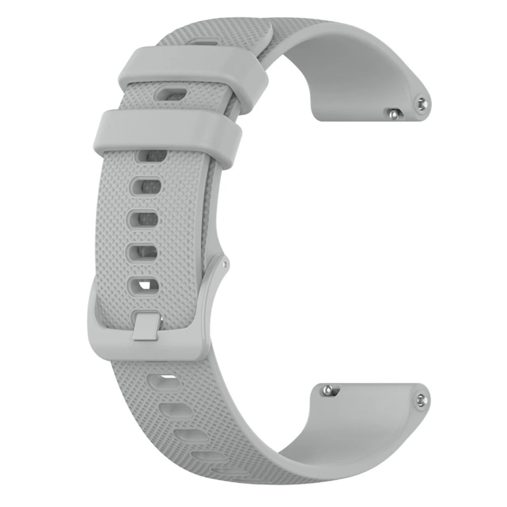 Polar Textured Silicone Sport Band in Solid and Two-Tone Colors — Gray / Matching Buckle