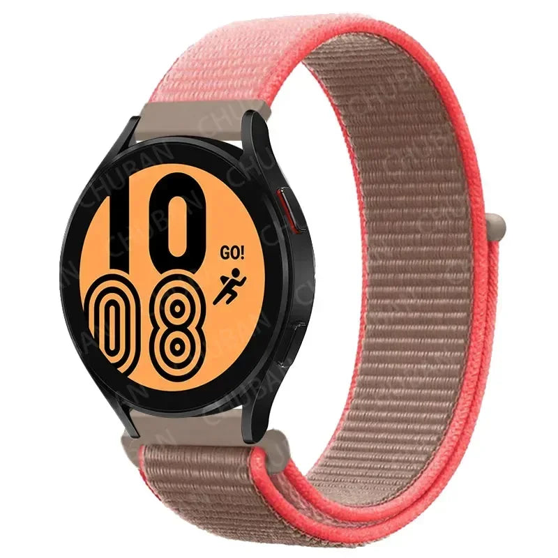 COROS Nylon Sport Loop Watch Band in Solid & Mixed Colors - Coral Pink / Taupe
