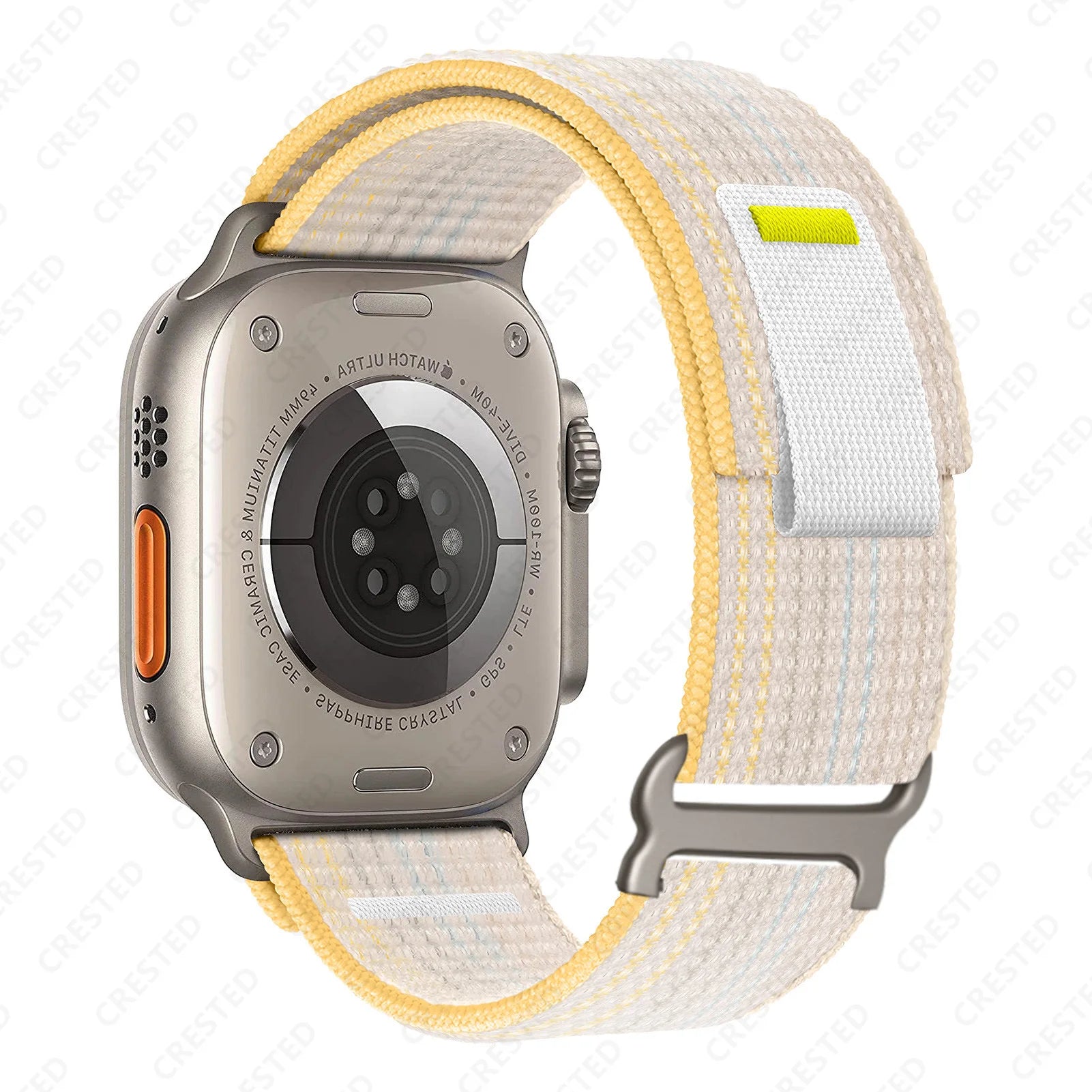 Apple Watch with Trail Loop nylon strap, featuring a breathable design for comfort and adjustable fit for active lifestyles.