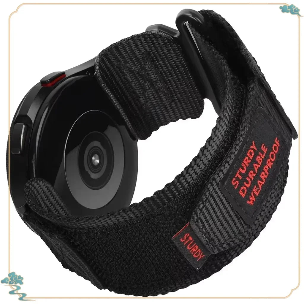Polar Nylon Hook-and-Loop Band in Solid and Camo Colors — Black
