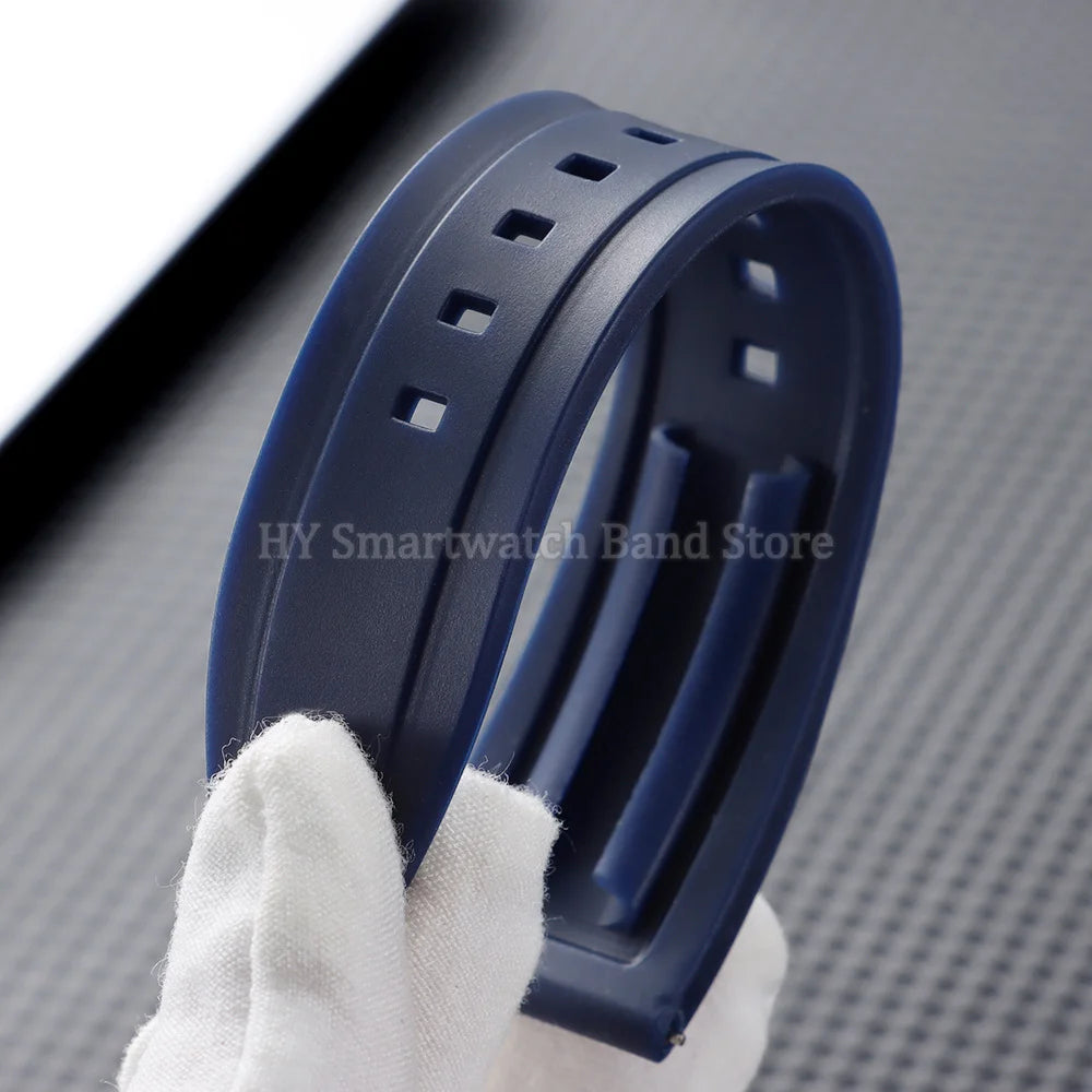 Silicone Butterfly Clasp Band — flexible strap close-up