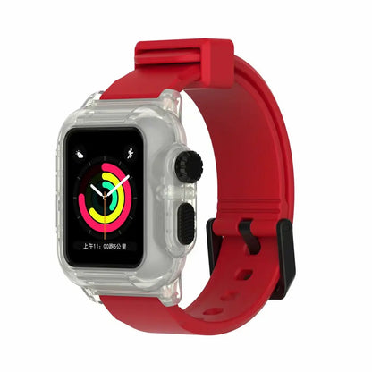 Apple Watch Silicone Strap in red with waterproof luminous design for stylish and functional smartwatch accessories.