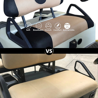 Golf Cart Seat Cover Set for Club Car, EZGO & Yamaha, Breathable Mesh