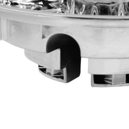 Chrome Golf Cart Hub Cap, 8 in 5-Spoke Wheel Cover