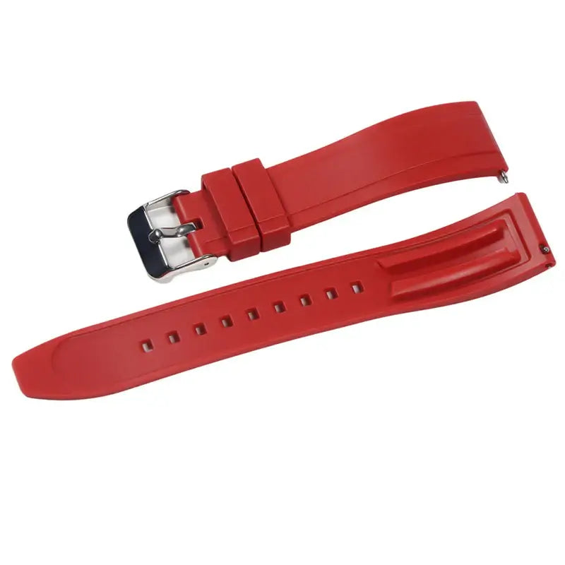 TicWatch Raised-Center Silicone Buckle Band - Red
