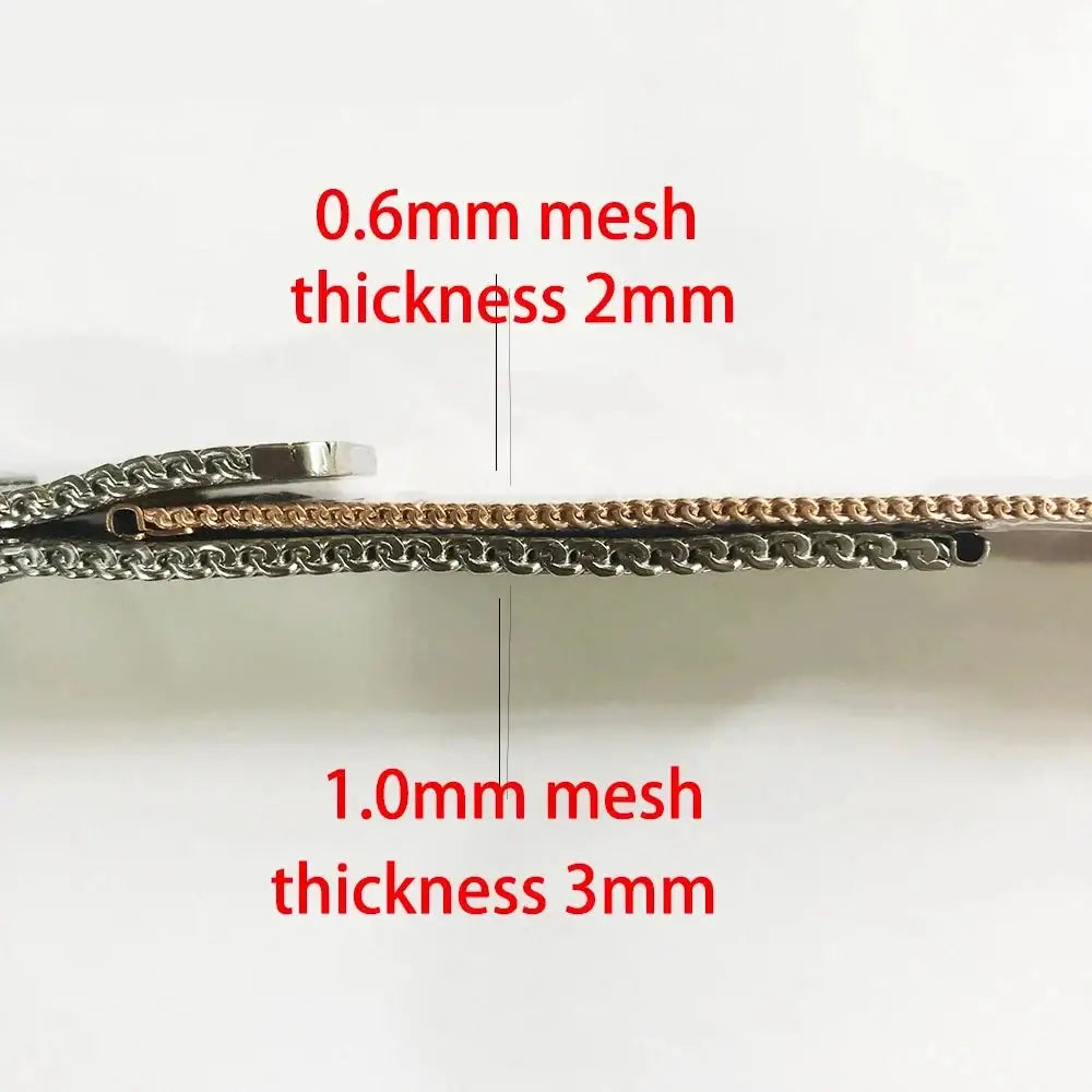 Fine and coarse mesh comparison diagram for compatible Huawei watches