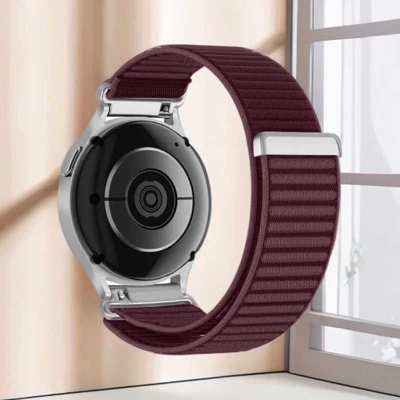 Ribbed Nylon Sport Loop Band for Motorola Moto — Burgundy