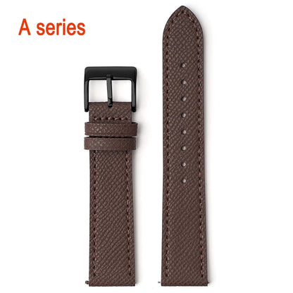 Garmin Epsom Leather Band in Dark Brown with Black Buckle