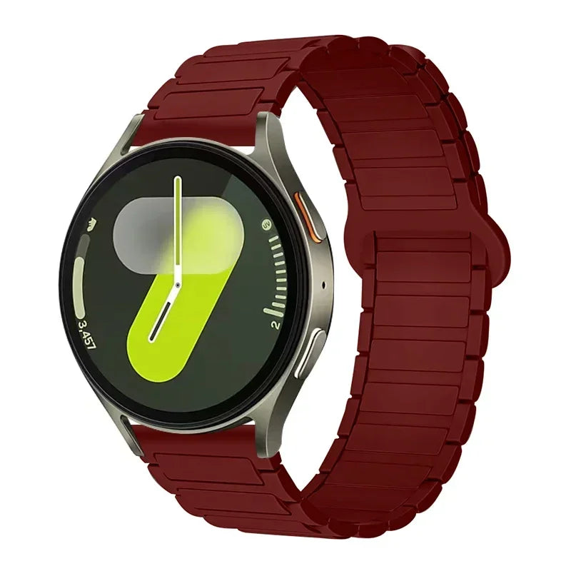 COROS Ribbed Magnetic Silicone Loop Band – Wine Red