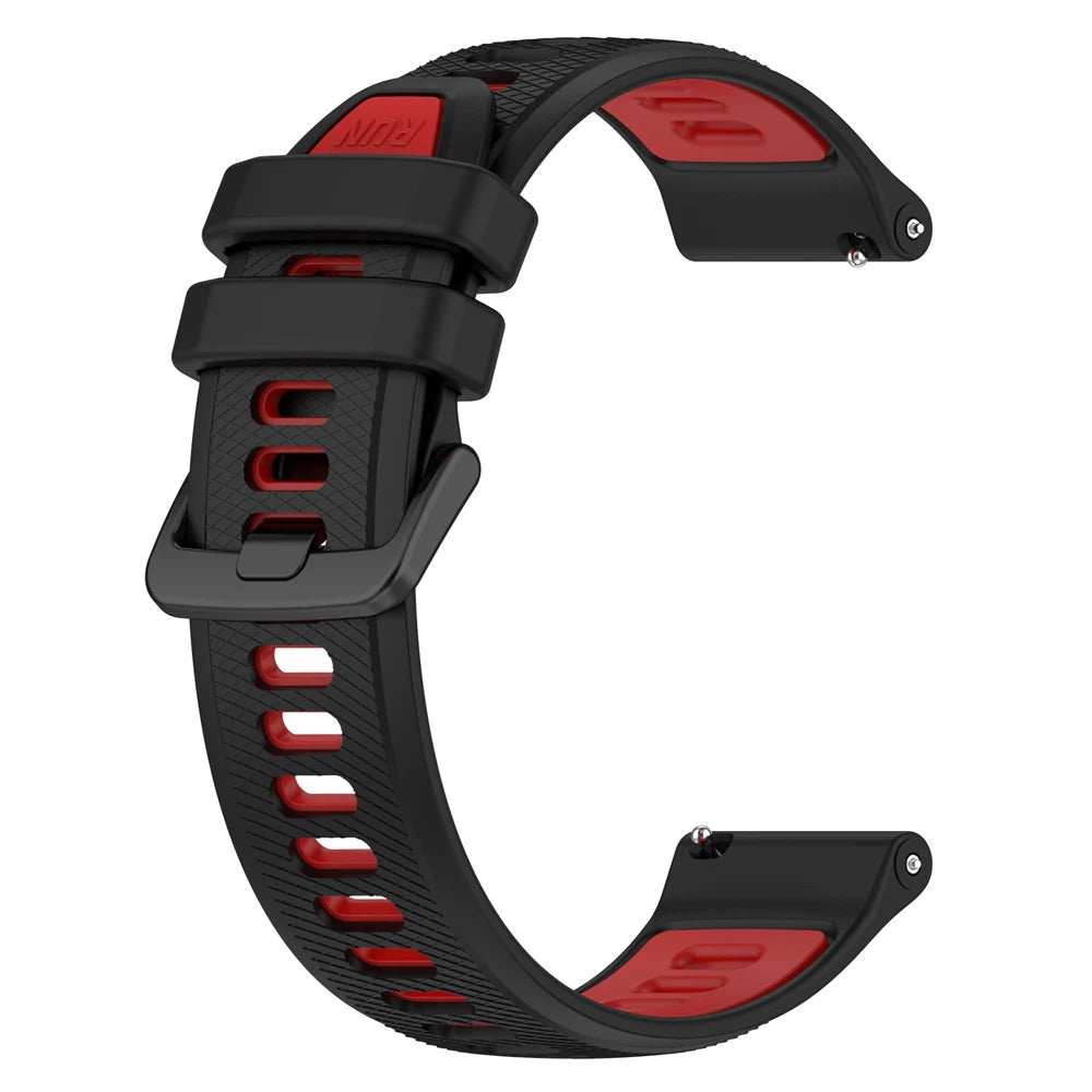 Motorola Moto Textured Silicone Sport Band in Solid and Two-Tone Colors — Black / Red