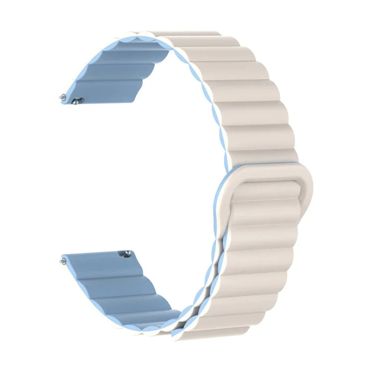 Polar Ribbed Magnetic Silicone Loop Band – Cream / Light Blue