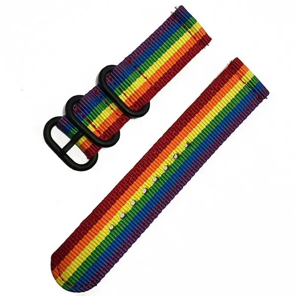 COROS Nylon Band with Metal Keepers – Rainbow Stripes