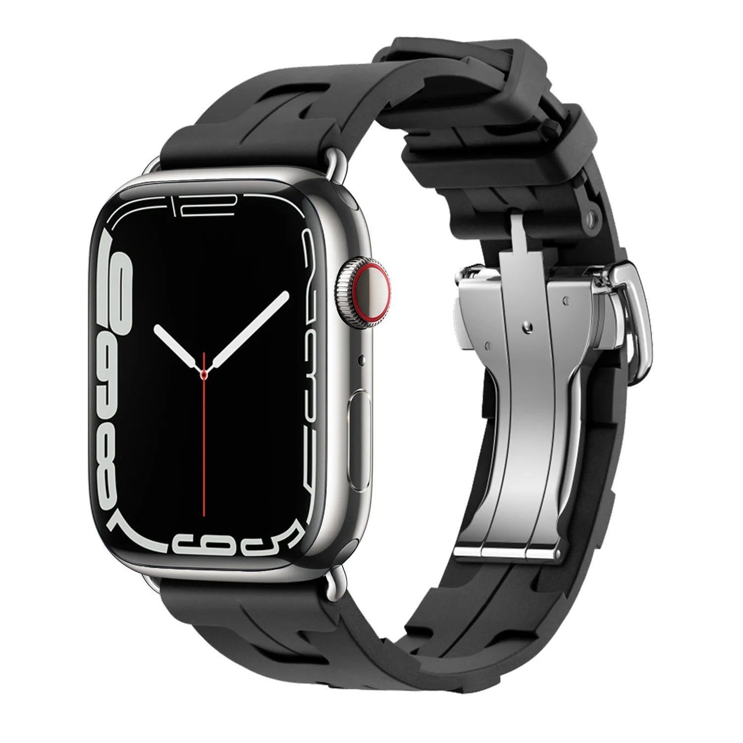 Apple Watch Silicone Band - Soft flexible waterproof strap for comfort during workouts and outdoor adventures.