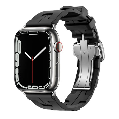 Apple Watch Silicone Band - Soft flexible waterproof strap for comfort during workouts and outdoor adventures.