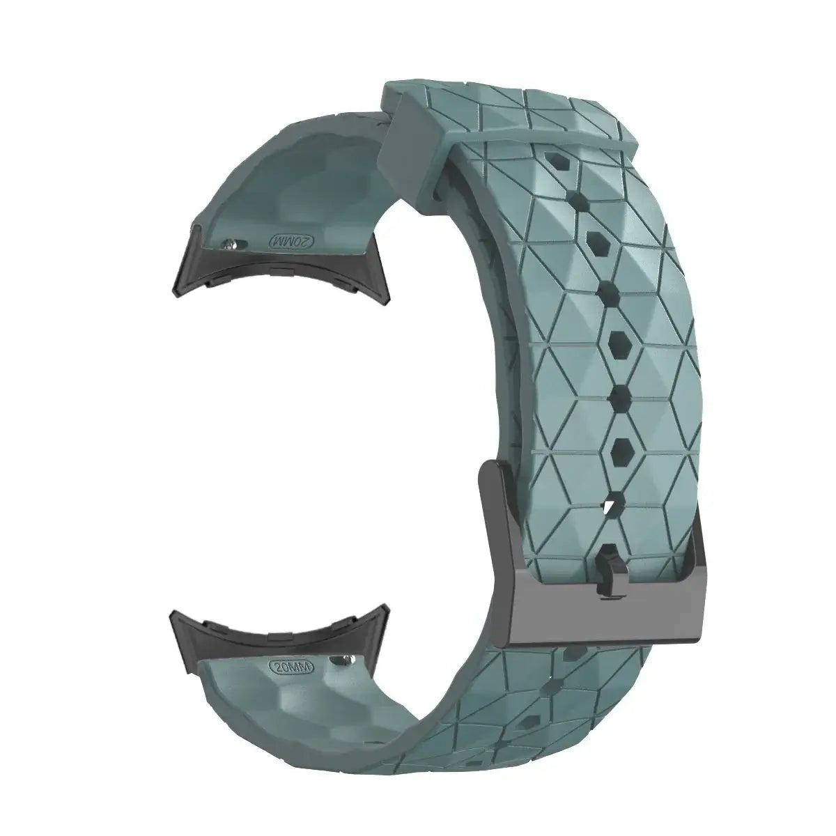 Geometric Silicone Google Pixel Watch Band in Sage Green