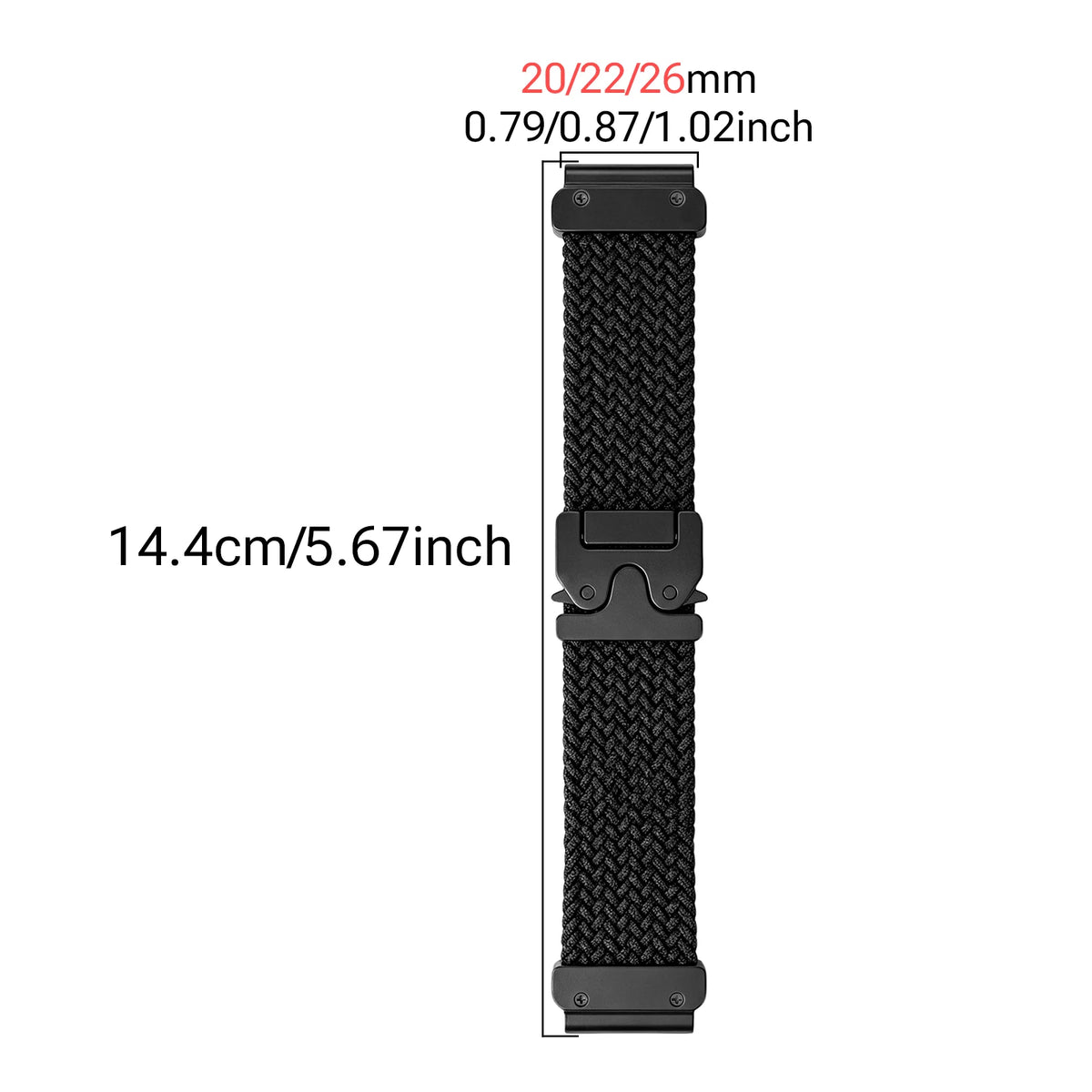 Garmin QuickFit 20/22/26mm Braided Stretch Nylon Band — product detail