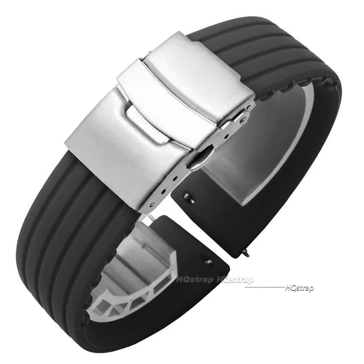 Silicone Folding Clasp Band for Polar – Black