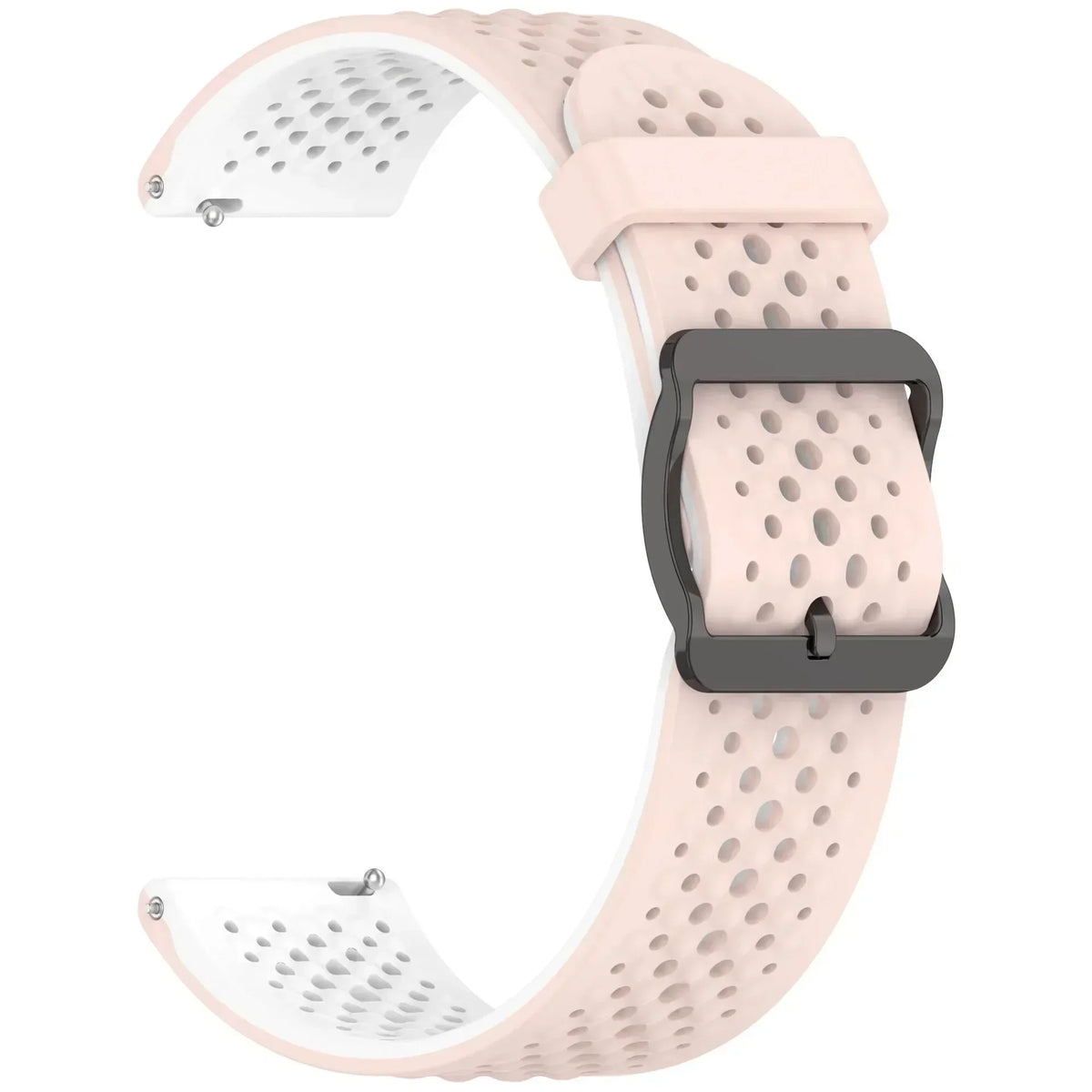Perforated Silicone Buckle Band for Polar – Light Pink / White