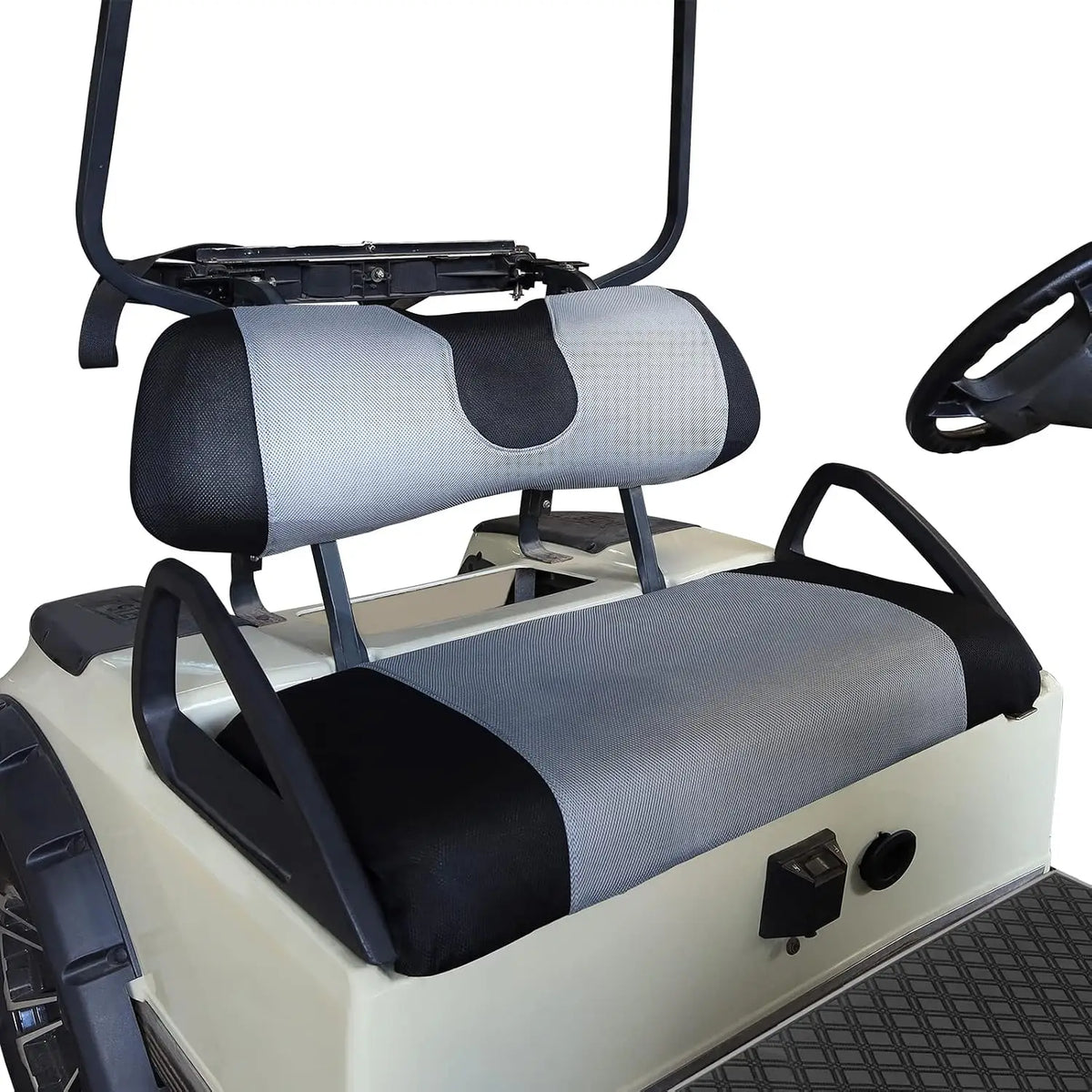 Golf Cart Seat Cover Set for Club Car, EZGO & Yamaha, Breathable Mesh