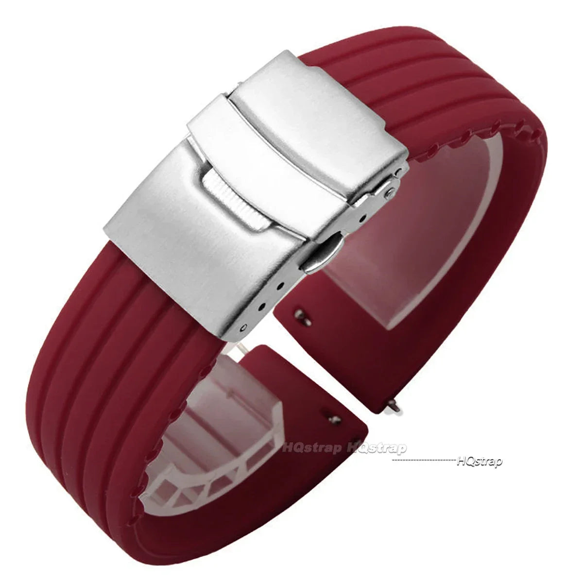 Silicone Folding Clasp Band for Motorola Moto — Burgundy