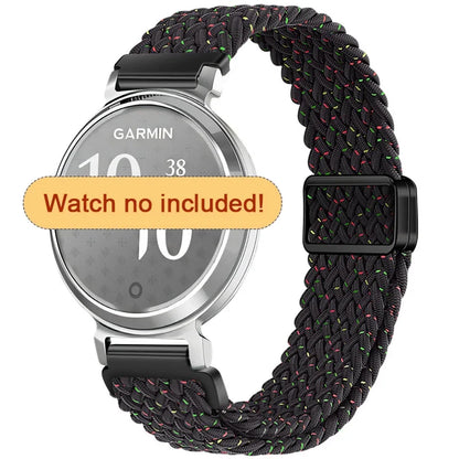 Garmin Lily 2 Braided Nylon Magnetic Band in Black Sparkle