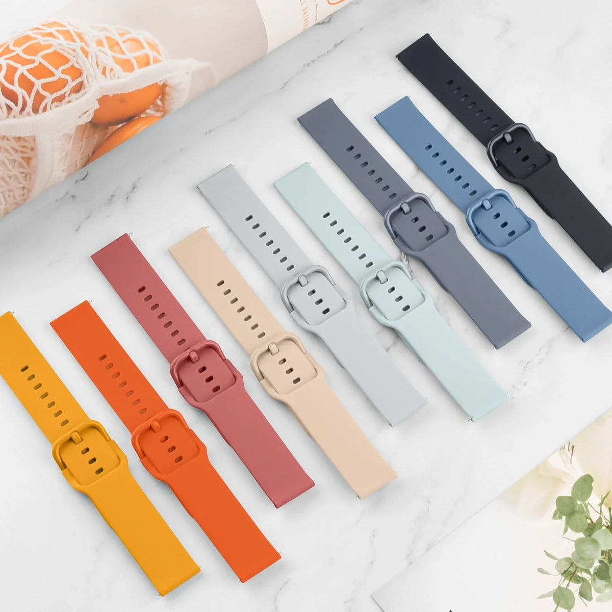 Polar Silicone Watch Band with Matching Buckle — Smooth silicone color selection