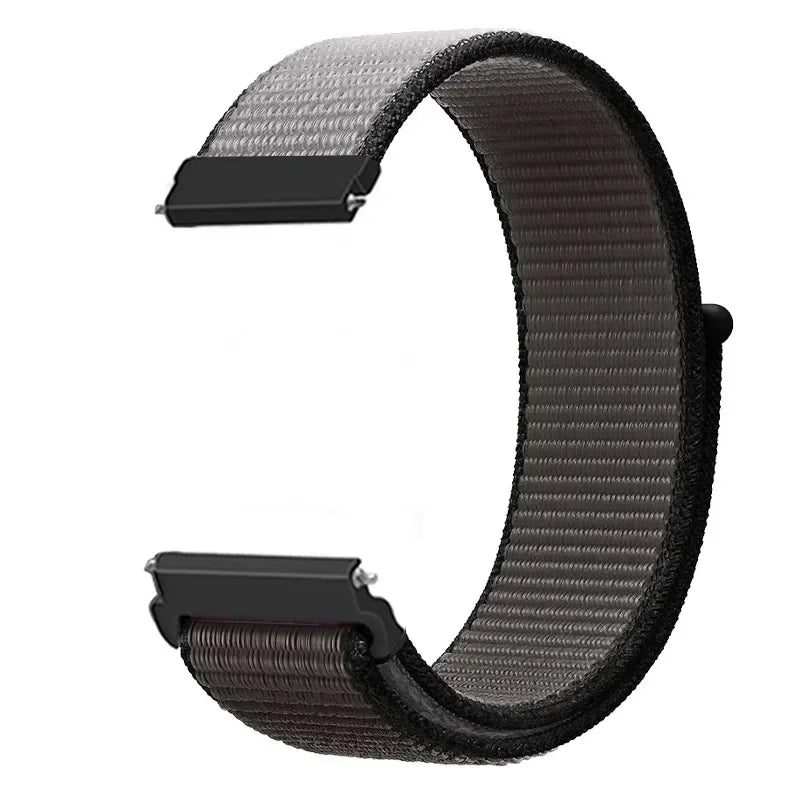 COROS Adjustable Nylon Loop Watch Band in Colors & Camo - Dark Gray Black