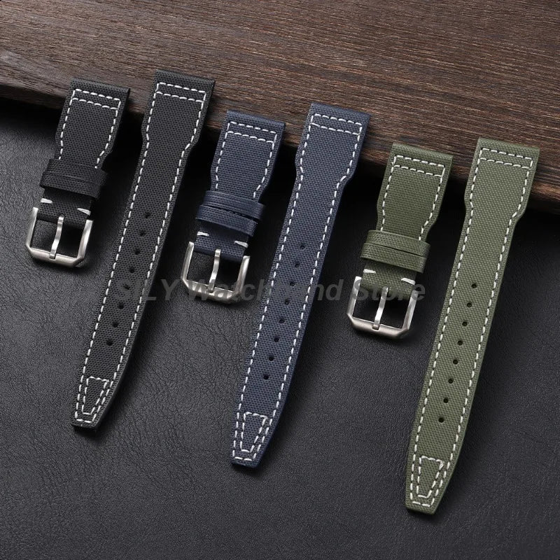 Canvas straps with white edge stitching for COROS – BandsCo Straps