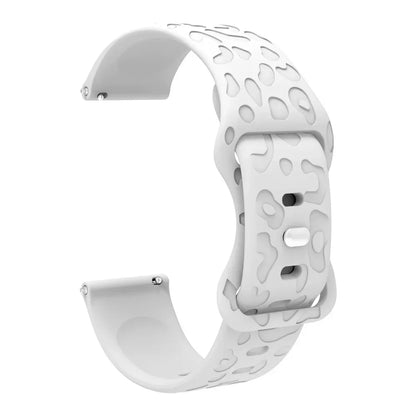 Garmin Leopard Print Silicone Band in white