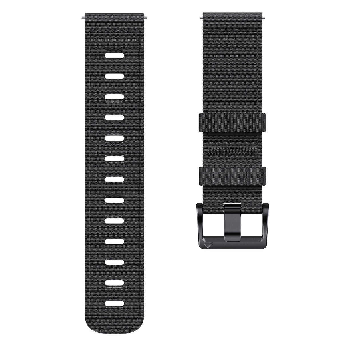 Black nylon strap laid flat for COROS – BandsCo Straps