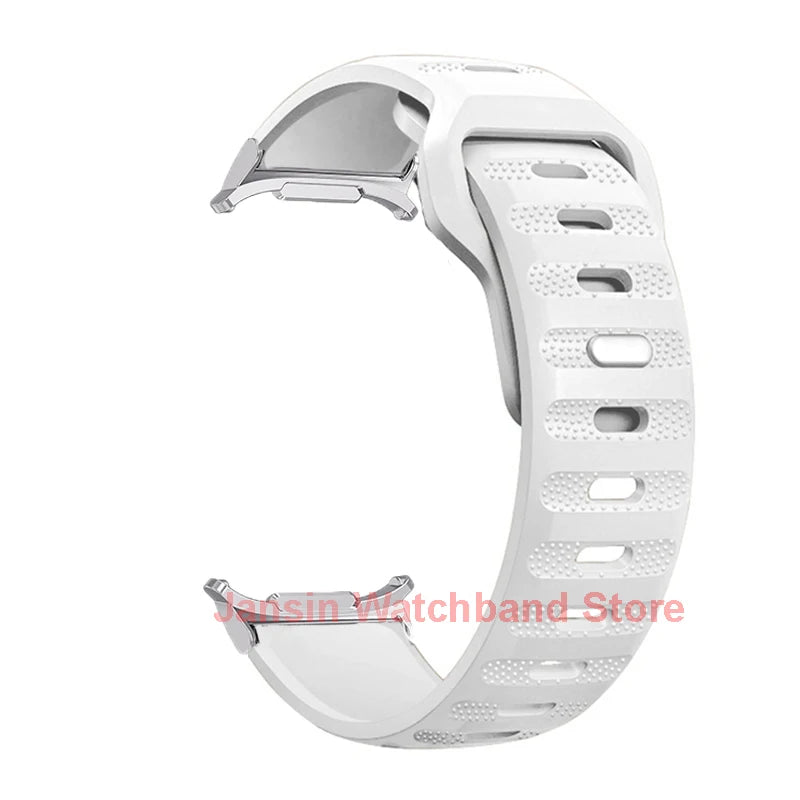 Samsung Galaxy Silicone Sport Watch Band - Ultra/Ultra2 Replacement in white color, designed for active lifestyles, 47mm wristband.