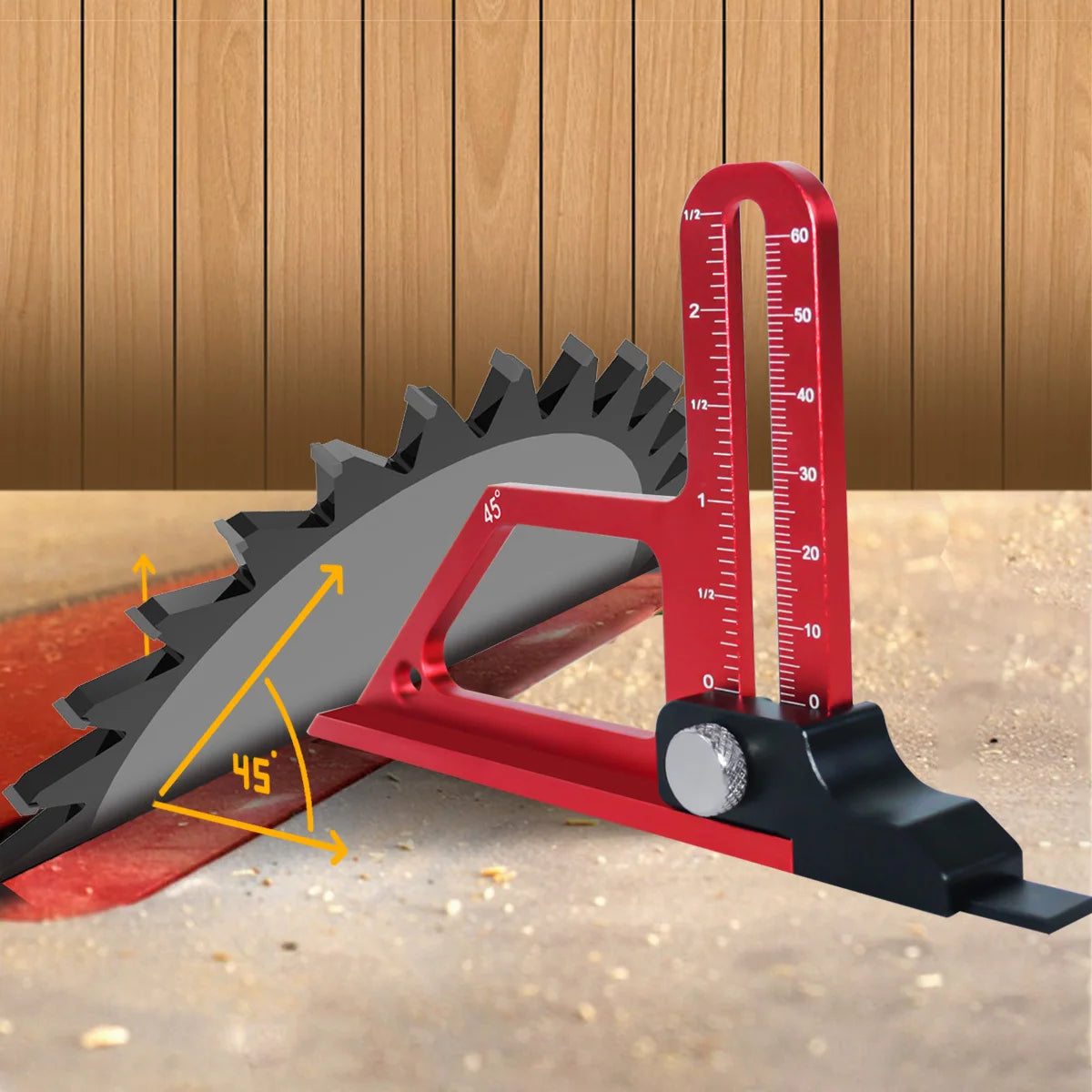 Table Saw & Router Height Setting Gauge, 0–60mm