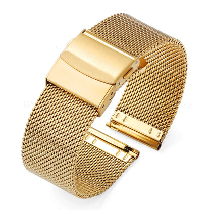 Thin Milanese Mesh Band in Gold