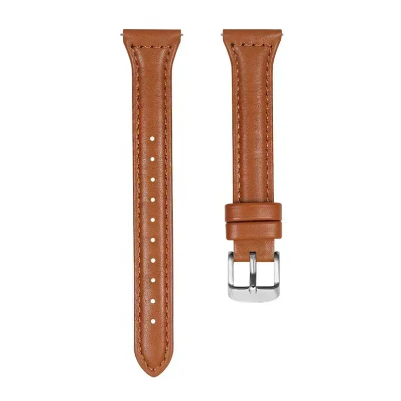 Motorola Moto Slim Leather Band with Stitched Edges — Tan Brown