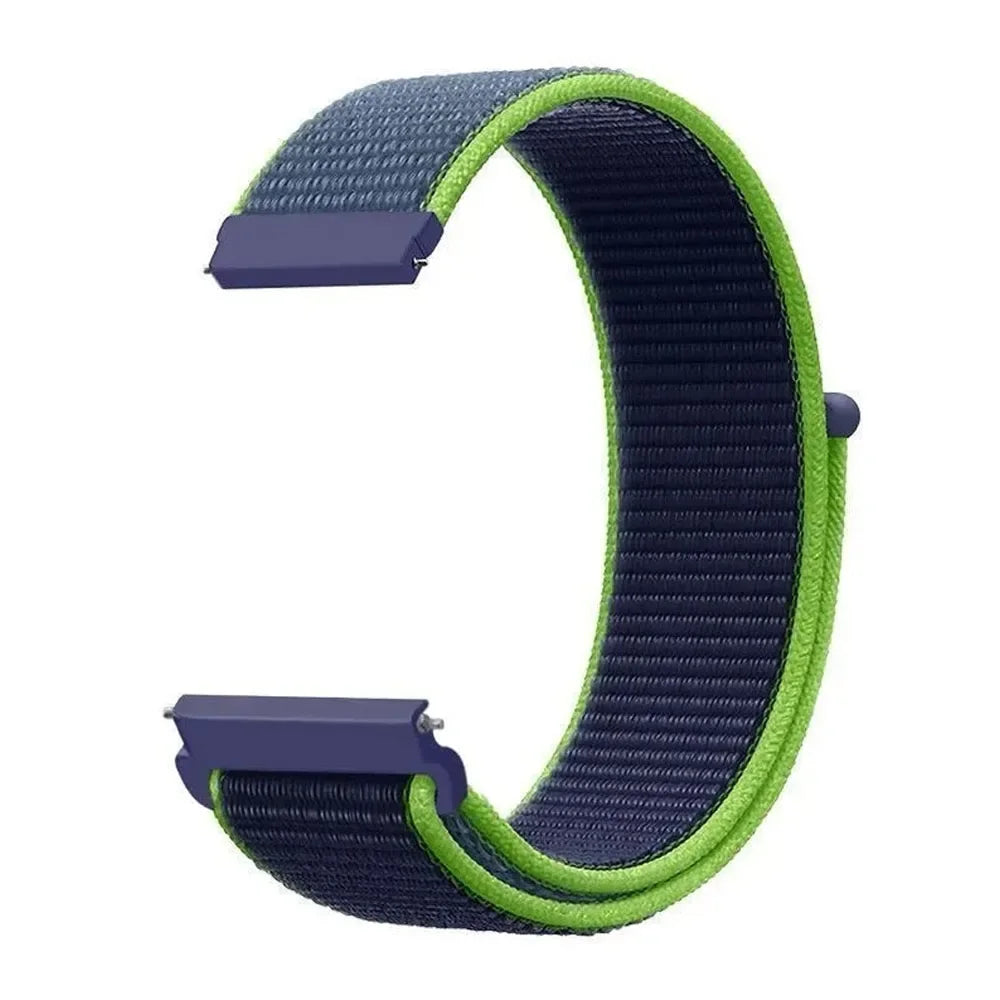 Polar Woven Nylon Hook-and-Loop Band – Navy / Lime Edge