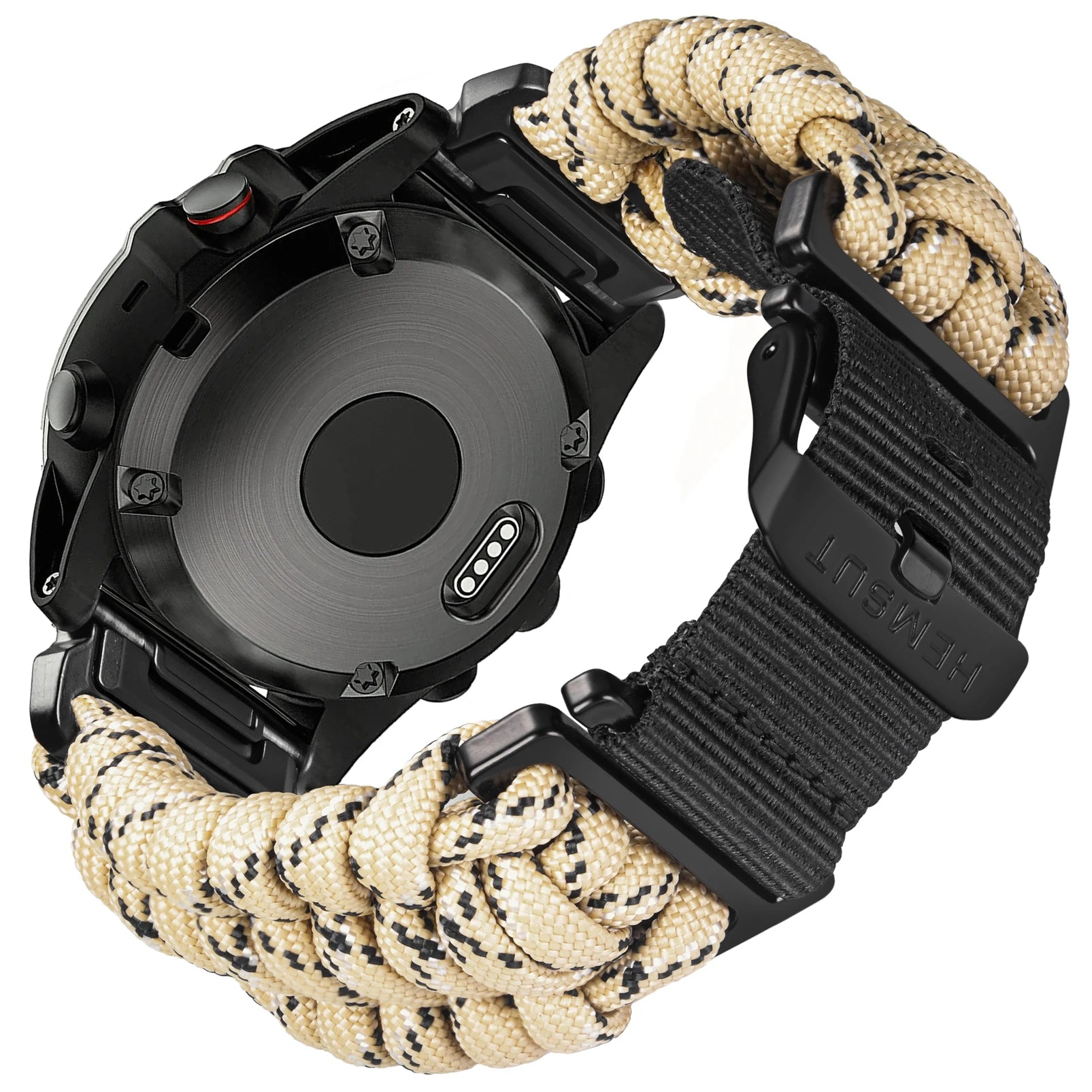 Garmin Paracord Watch Band Strap showcasing durable material and quickfit design for smartwatches.