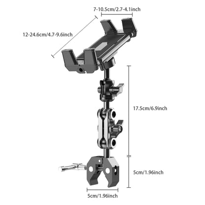 Heavy-Duty Clamp Phone and Tablet Mount for Golf Cart Bars and Roof Struts