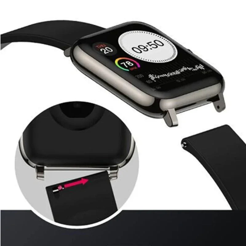 COROS Smooth Silicone Watch Band with Pin Buckle - Band attachment examples