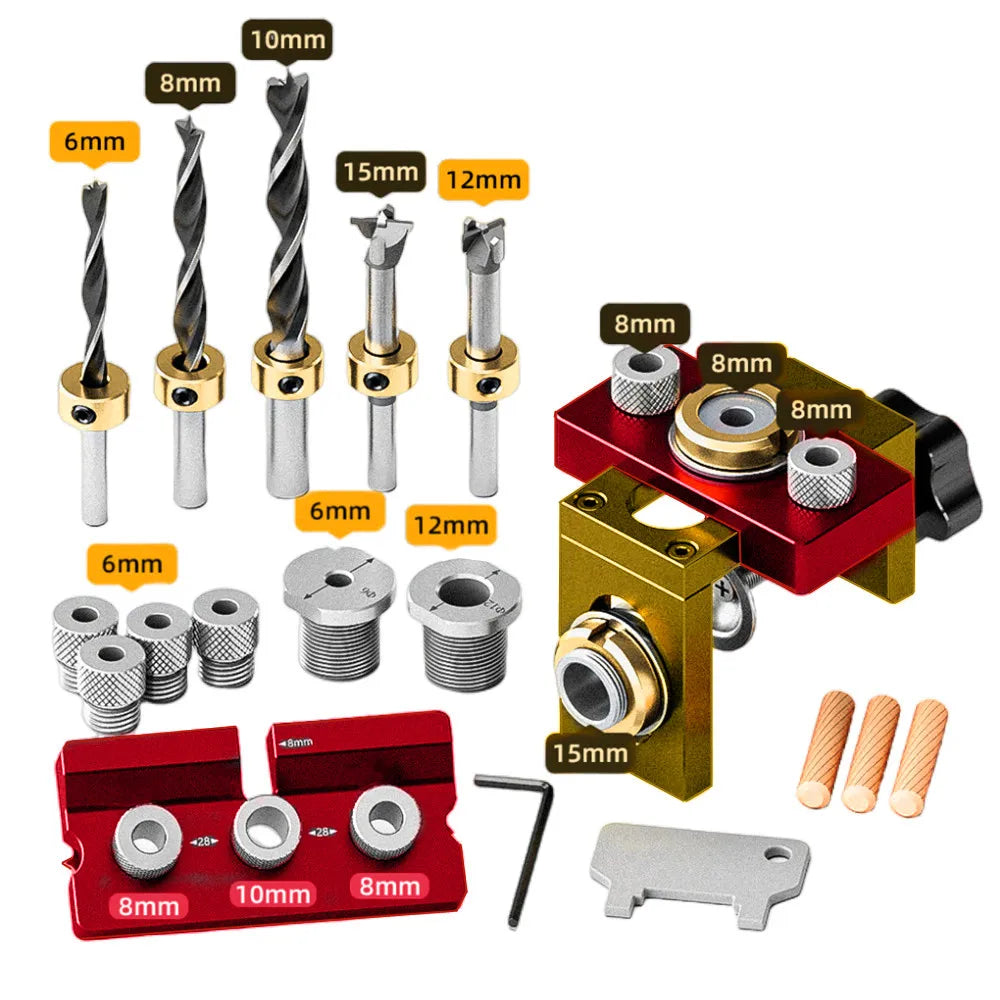 3-in-1 Doweling Jig Kit for Dowels & Cam Lock Fittings