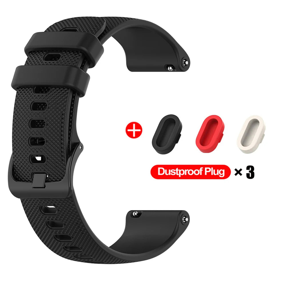 COROS Textured Silicone Band with Matching Buckle – Black Bundle