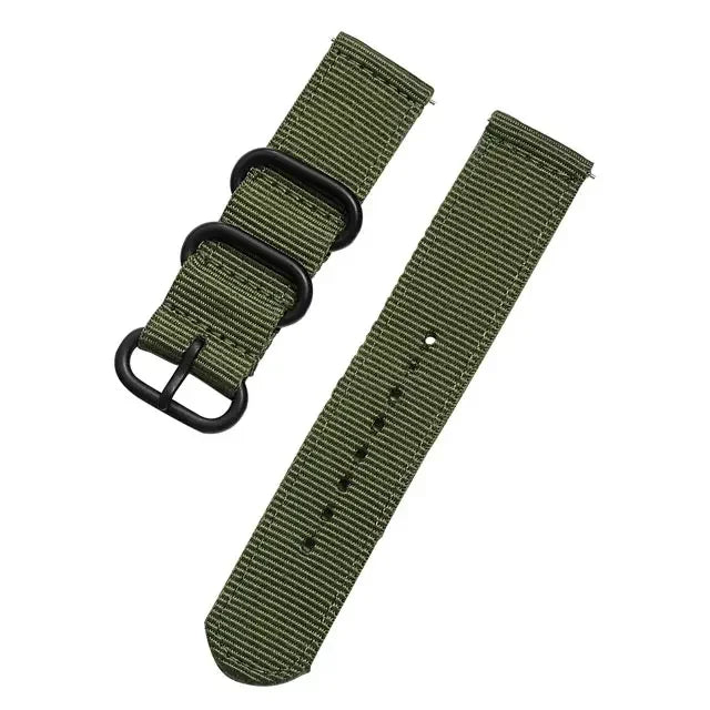 COROS Nylon Band with Metal Keepers – Olive Green / Black Hardware