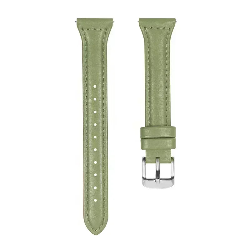 Motorola Moto Slim Leather Band with Stitched Edges — Sage Green