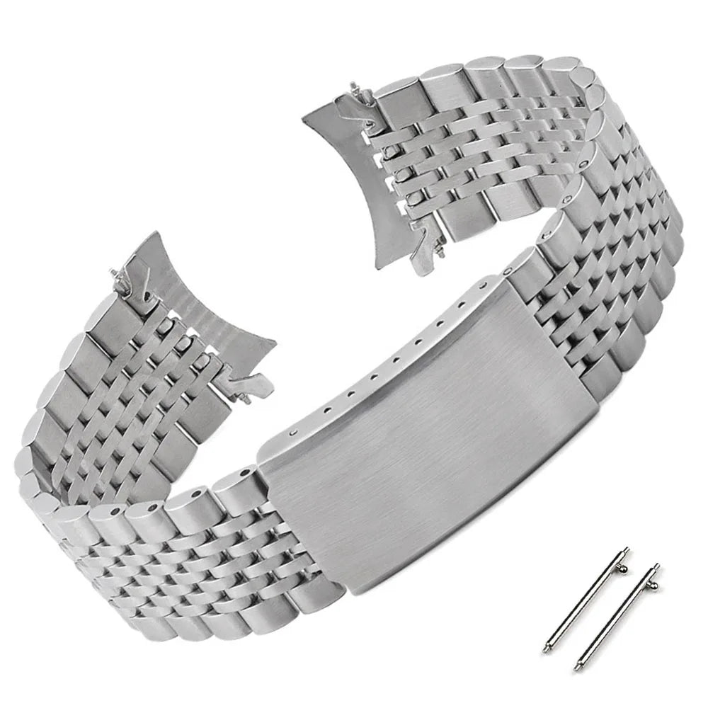 Garmin Beads of Rice Steel Bracelet with curved end links and quick-release pins