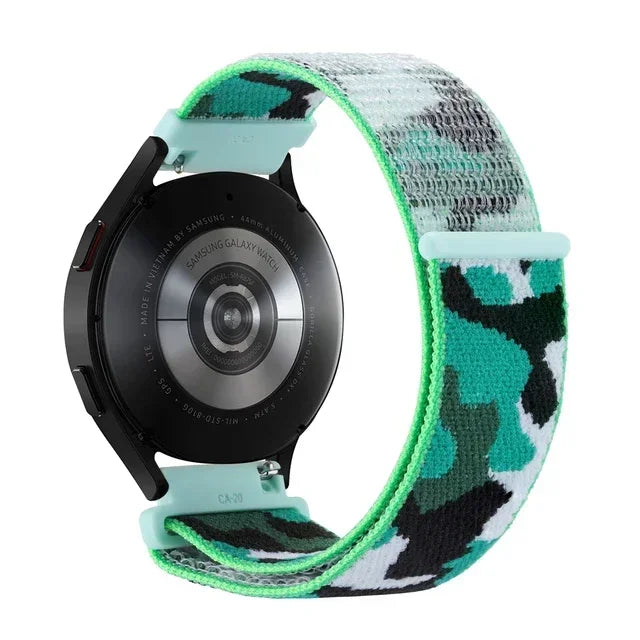 COROS Adjustable Nylon Loop Watch Band in Colors & Camo - Teal Camo