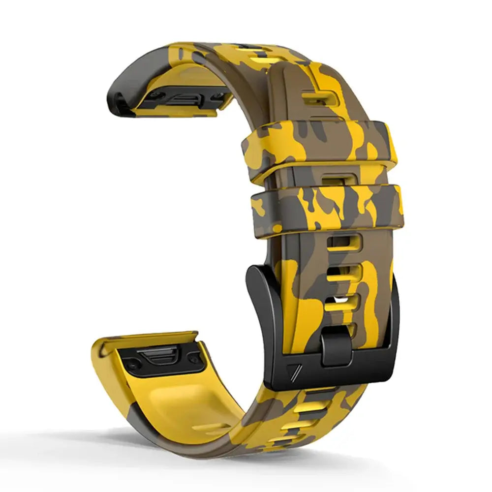 Garmin QuickFit Silicone Band - Camo and Two-Tone in Yellow Camo