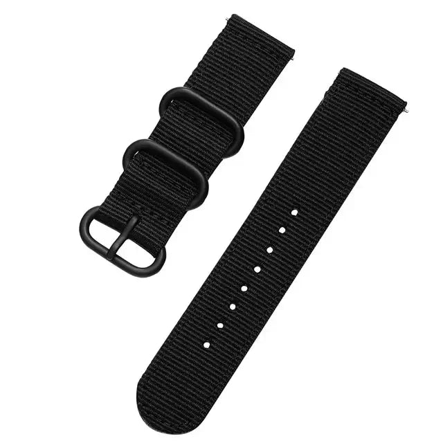 COROS Nylon Band with Metal Keepers – Black / Black Hardware