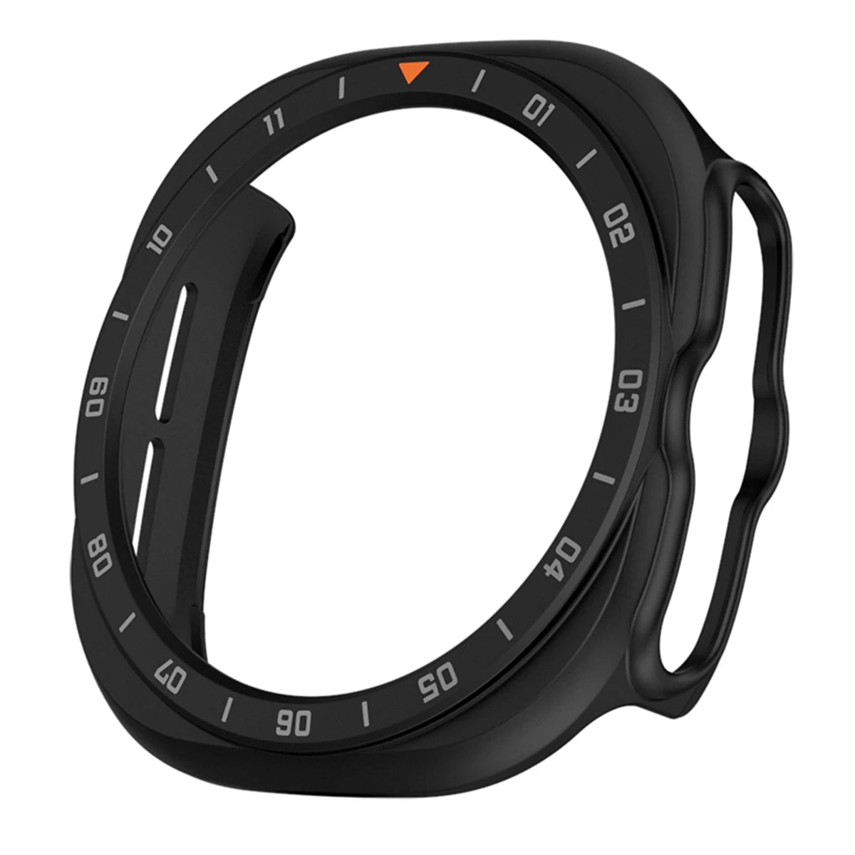 Samsung Galaxy PC Hollow Watch Band - Ultra/Ultra2 Glass Case in black, designed for Galaxy Watch Ultra and Ultra 2.